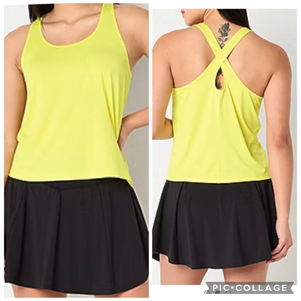 Xersion Womens Mesh Scoop Neck Sleeveless Performance Tank Top